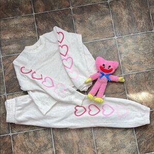 Adorable Heart Print Kids Set